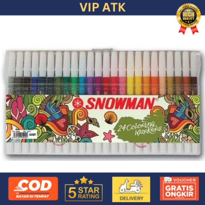 

SNOWMAN SPIDOL 24 WARNA / SPIDOL WARNA SNOWMAN 24 COLOURS PW 24A