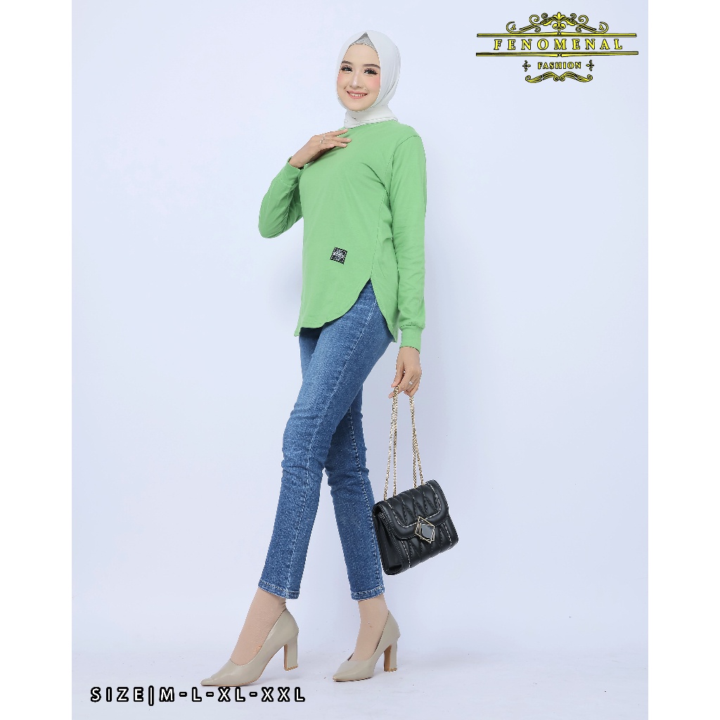 [TERLARIS] (ORIGINAL) KAOS WANITA HIJAB STYLE MUSLIM FENOMENAL - PHENOMENAL AUTHENTIC TERBARU ATASAN WANITA LENGAN PANJANG / BAJU WANITA TANGAN PANJANG TERMURAH SIZE M L XL XXL ALL ITEM / BODI OVAL / SEMI TUNIK // BY IZDIHAAR OLSHOP
