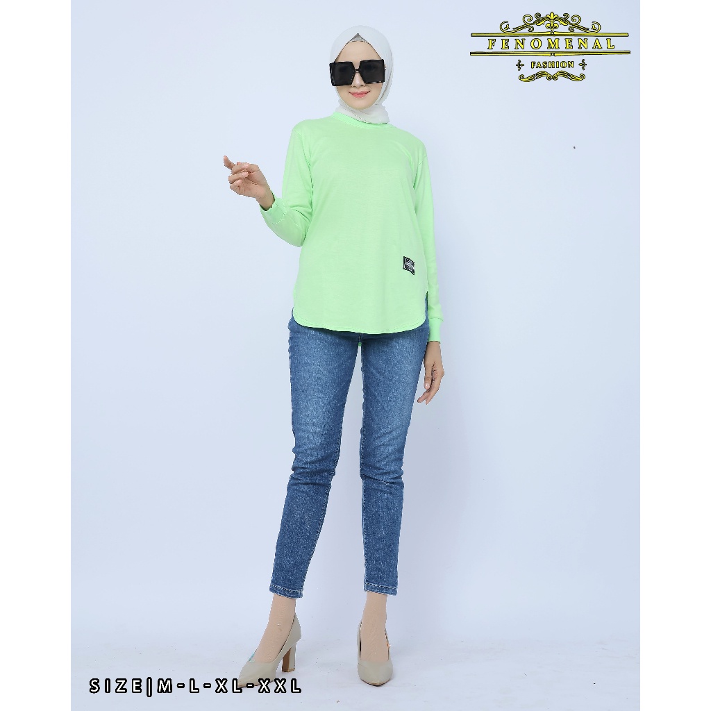 [TERLARIS] (ORIGINAL) KAOS WANITA HIJAB STYLE MUSLIM FENOMENAL - PHENOMENAL AUTHENTIC TERBARU ATASAN WANITA LENGAN PANJANG / BAJU WANITA TANGAN PANJANG TERMURAH SIZE M L XL XXL ALL ITEM / BODI OVAL / SEMI TUNIK // BY IZDIHAAR OLSHOP