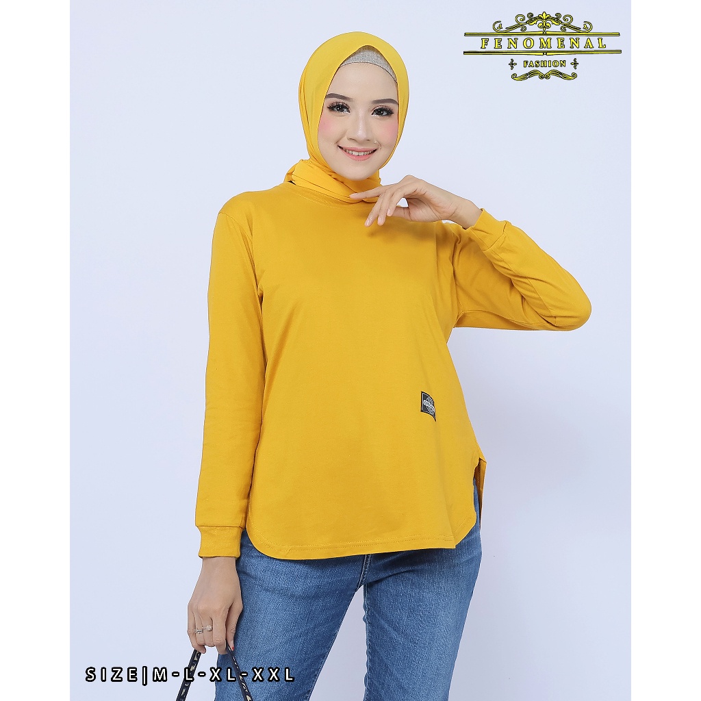 [TERLARIS] (ORIGINAL) KAOS WANITA HIJAB STYLE MUSLIM FENOMENAL - PHENOMENAL AUTHENTIC TERBARU ATASAN WANITA LENGAN PANJANG / BAJU WANITA TANGAN PANJANG TERMURAH SIZE M L XL XXL ALL ITEM / BODI OVAL / SEMI TUNIK // BY IZDIHAAR OLSHOP