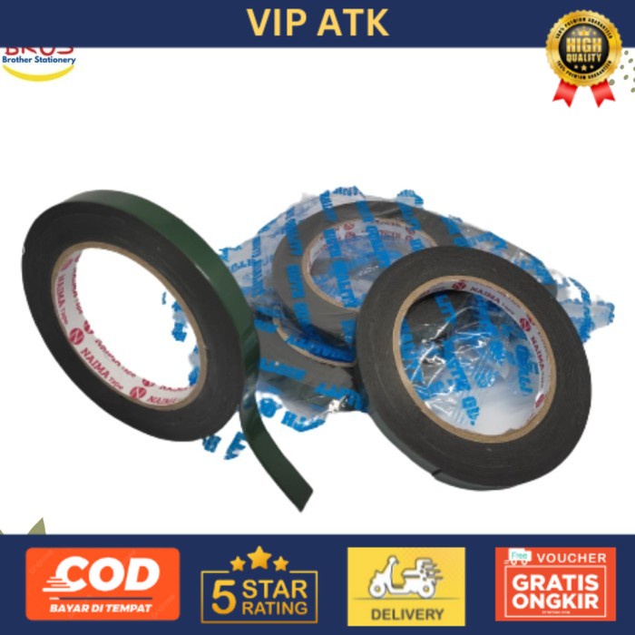 

Double Tape Foam 12mm x 5meter / Double Tip Hijau Busa