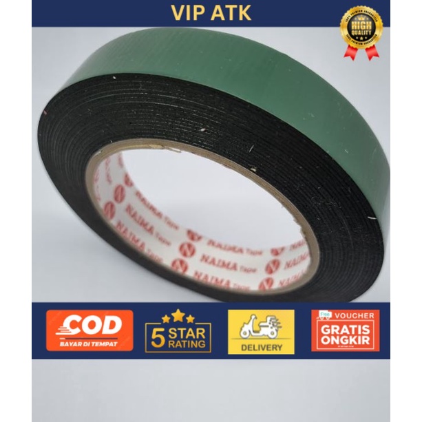 

Double Tape Foam 1 Inch x 5 Meter / Double Tip Foam Busa Hijau 5 Meter