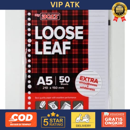 

LOOSE LEAF GARIS BIG BOSS A5 - 50 Lembar