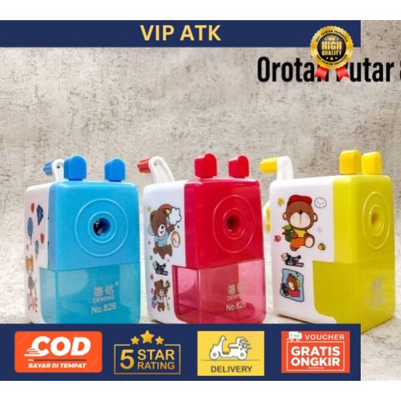 

Rautan Pensil Putar / Serutan Pensil Meja/ Orotan Fancy Karakter