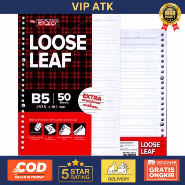 

LOOSE LEAF GARIS BIG BOSS B5 - 50 Lembar