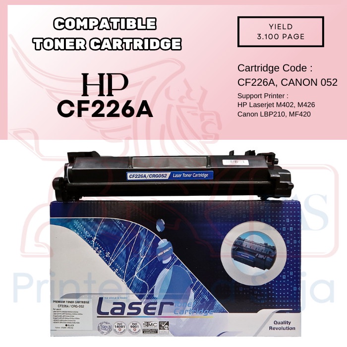COMPATIBLE TONER CARTRIDGE CF226A / Canon 052 HP Laserjet M402 M426