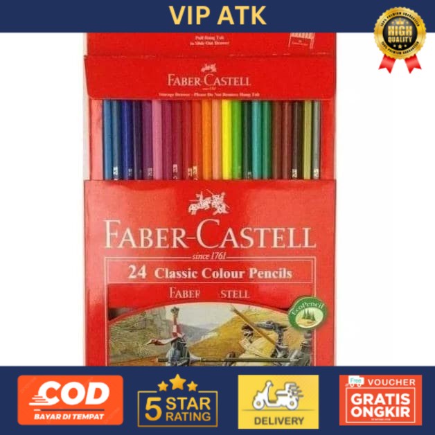 

PENSIL WARNA FABER CASTELL 24 WARNA CLASSIC