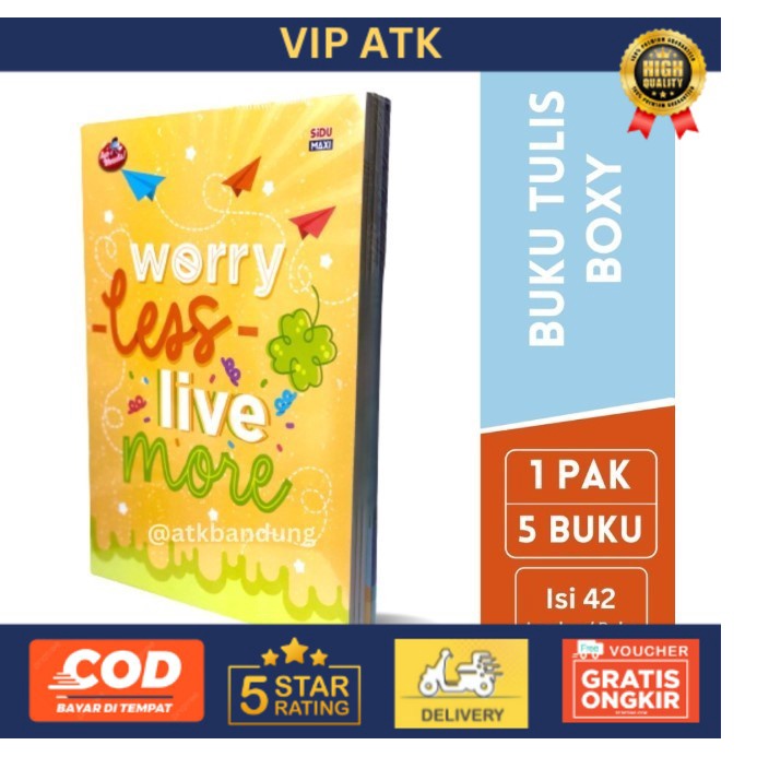 

BUKU TULIS SIDU MAXI 42 LEMBAR (1 pak= 5 BUKU) / BUKU BOXY BIG BOSS