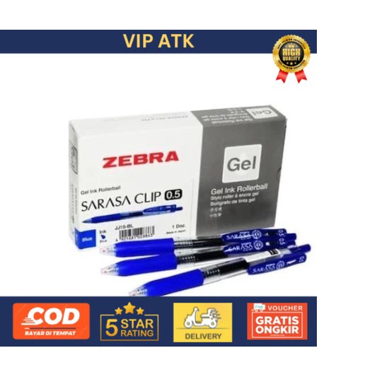 

PULPEN / PEN GEL ZEBRA SARASA CLIP 0.5 / 0,7 (12pcs) - Biru, 0.5