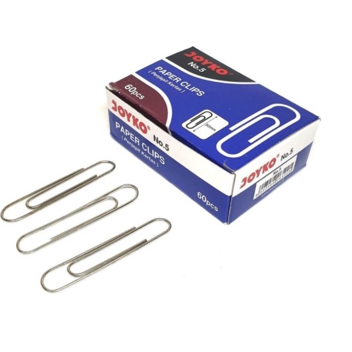 

10pcs Paper Clip No 5 Joyko / Triagonal Clip Kertas