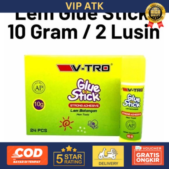 

(24pc) LEM GLUE STICK 10 GRAM / LEM STIK KERTAS / LEM BATANG KUNING