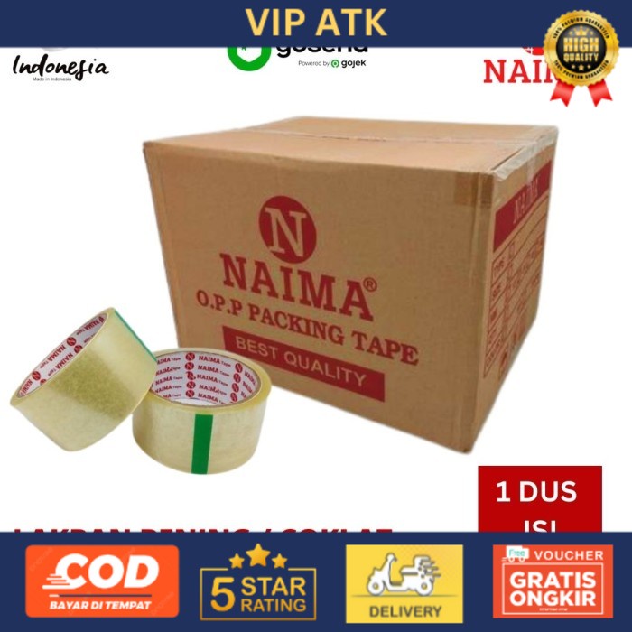 

LAKBAN BENING COKLAT 100 YARD DUS PLAKBAN 2 INCH 45mm 90 YARD MURAH - 50 YARD, BENING