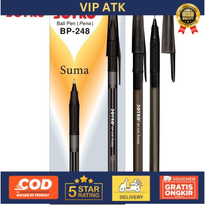 

(12pc) PULPEN SUMA BP 248 / PEN JOYKO HITAM 0.7mm