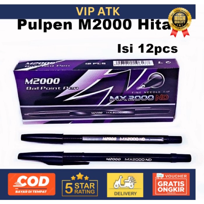 

(12pc) PULPEN M 2000 HITAM NEEDLE TIP JARUM M2000 / PEN PENA MX 2000