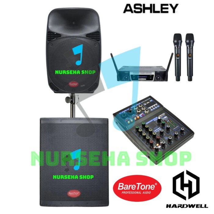 paket sound system baretone 15mb plus subwoofer 18 inch full set ori