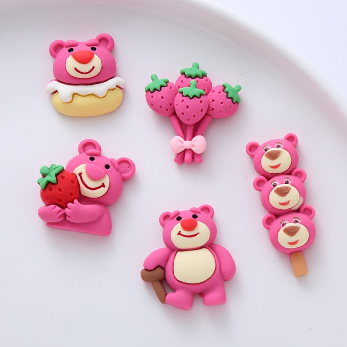 Stiker Botol Minum 3D Timbul Edisi Lotso Strawberry Lucu