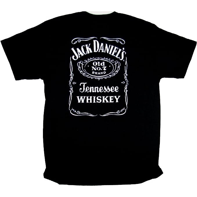 BAJU KAOS DISTRO PREMIUM PRIA WANITA Jack Daniels T-Shirt Logo Label 2 Sides
