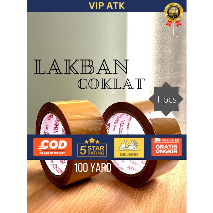 

LAKBAN COKLAT 2"inch (48MM X 100Y) / ROLL MERK VENMADE