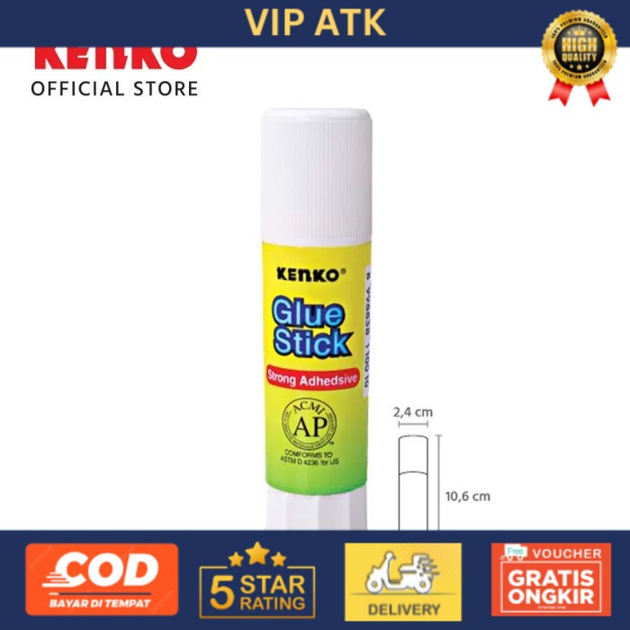 

KENKO GLUE STICK 25GR / LEM STICK 25GR / LEM KERTAS