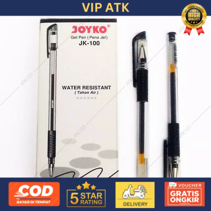 

Pen Bolpen Gel JK-100 Joyko ( 12 PCS )