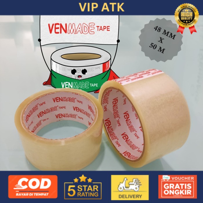 

LAKBAN BENING / 2 INCH / 45 MM / 50 M/ MERK VENMADE ( 50 METER )