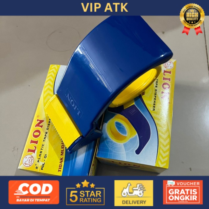 

Tape Dispenser merk Lion (Cutter pemotong lakban)
