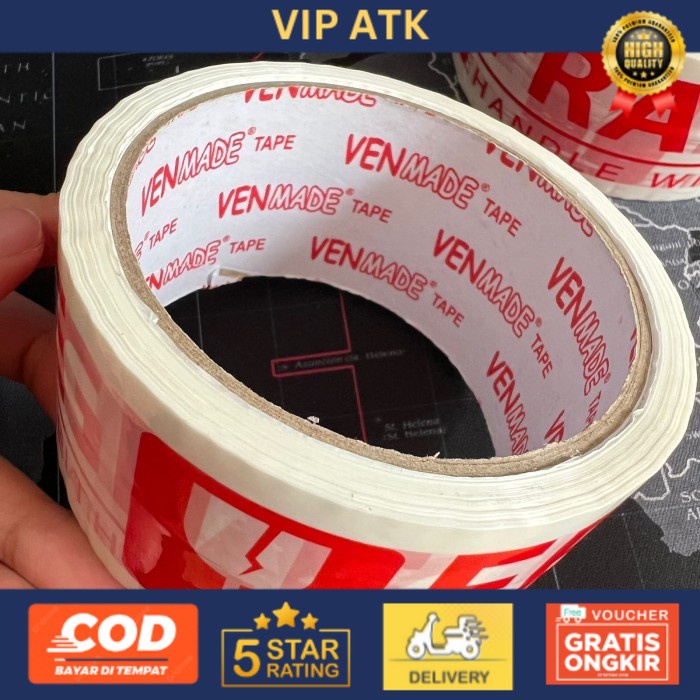 

(PCS) FRAGILE PUTIH / MERK VENMADE /48 MM x 50 Y