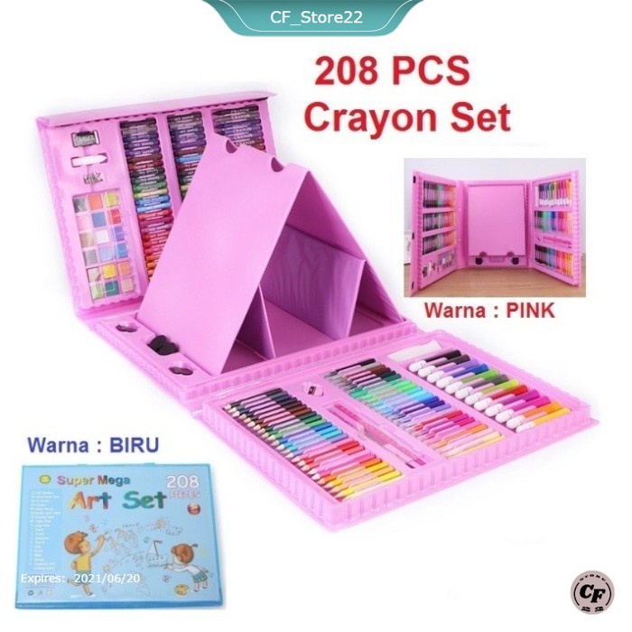 

Pensil Warna Krayon Cat Air 208 Pcs Set Alat Menggambar Melukis Mewarnai