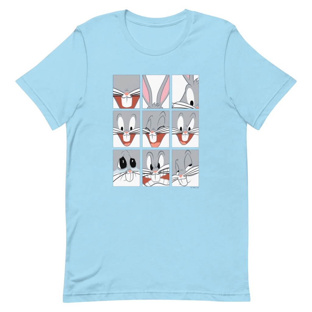BAJU KAOS DISTRO PREMIUM PRIA WANITA LOONEY TUNES BUGS BUNNY EMOTIONS ADULT T-SHIRT