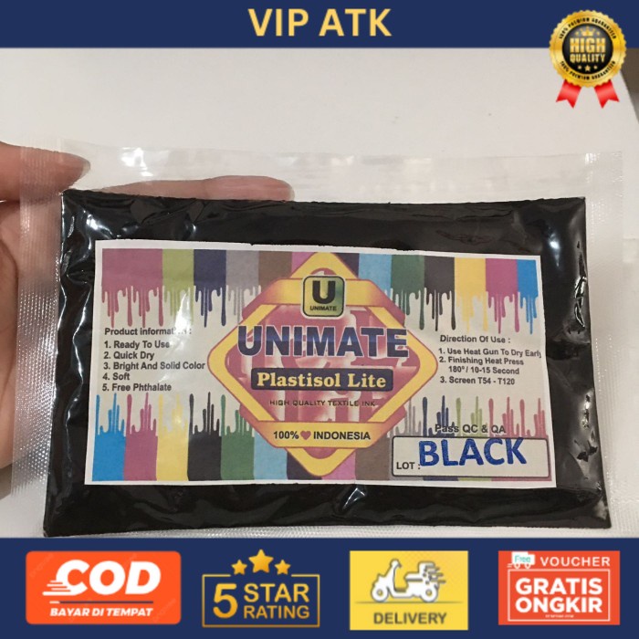 

Plastisol Lite UNIMATE - Hitam