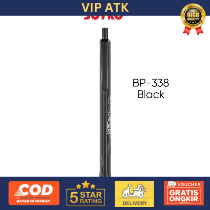 

Ball Pen Pulpen Pena Joyko BP-338 Focus 0.7 mm - Black