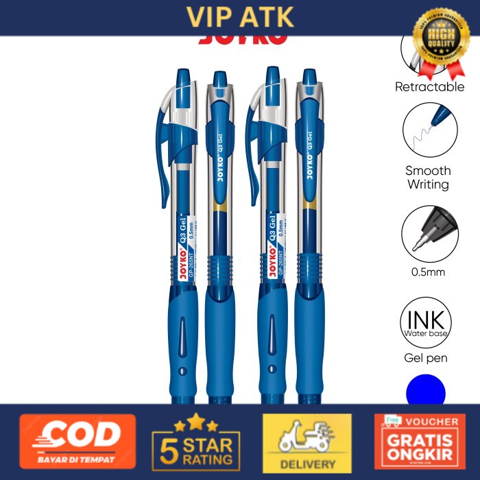 

Gel Pen Pulpen Pena Joyko GP-265NT Q3 Gel 0.5 mm - Blue