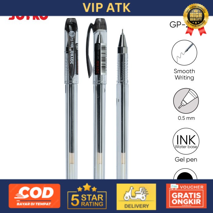 

Gel Pen / Pulpen / Pena Joyko GP-243 / Whiz Gel / 0.5 mm - Black