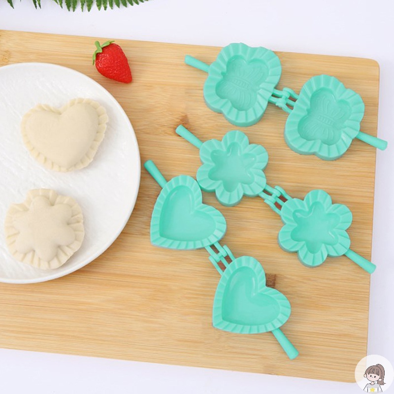 GM Cetakan Pangsit Pastel Roti Bentuk Bunga Kupu-Kupu Hati DIY Dumpling Mold