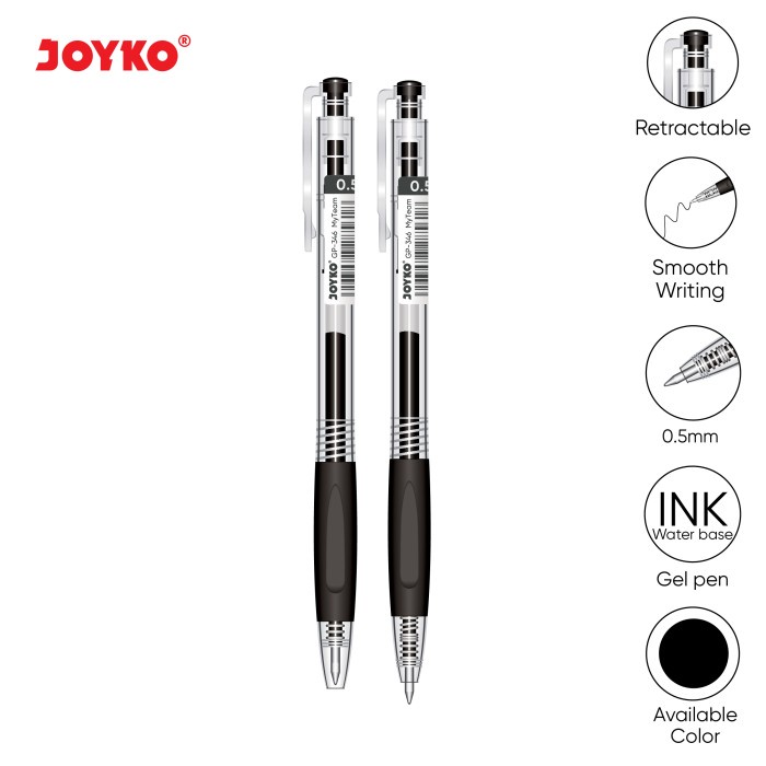 

Gel Pen Pulpen Pena Joyko GP-346 My Team 0.5 mm - Black