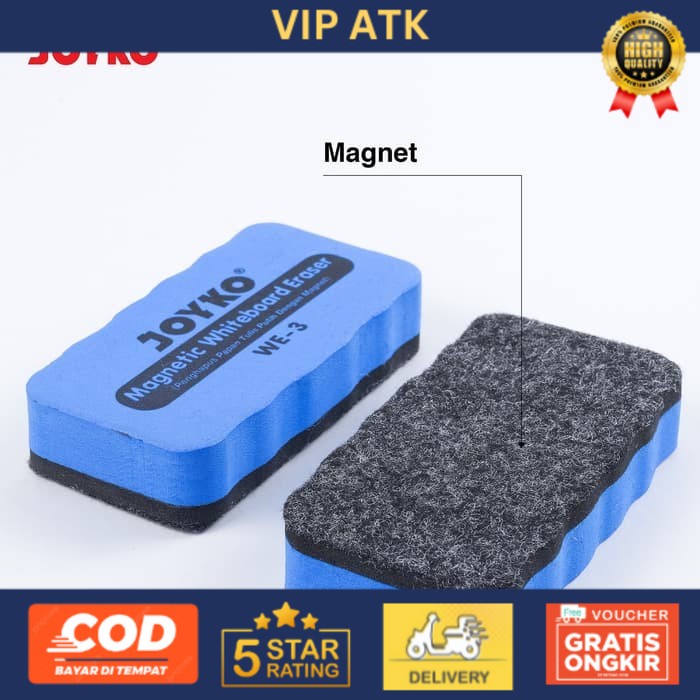 

Whiteboard Eraser Penghapus Papan Tulis Putih Joyko WE-3 Magnet