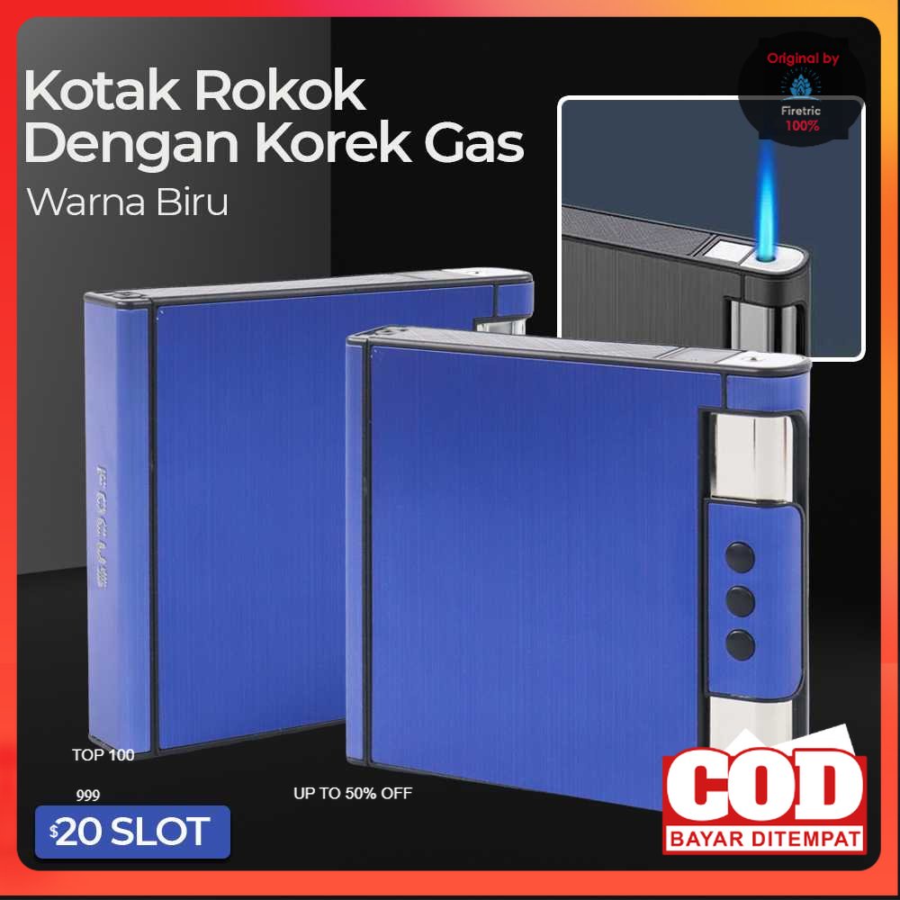 Kotak Tempat Wadah Roko 20 Slot Korek Gas Bara Bisa Di Isi ulang Box Roko - Kotak Roko - Tempat Roko