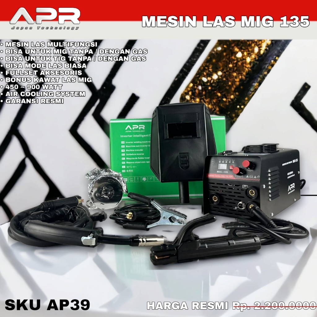 Mesin Las Mig TIG STICK A135 APR Japan Technology 900W TOKO MUBARAK TECH