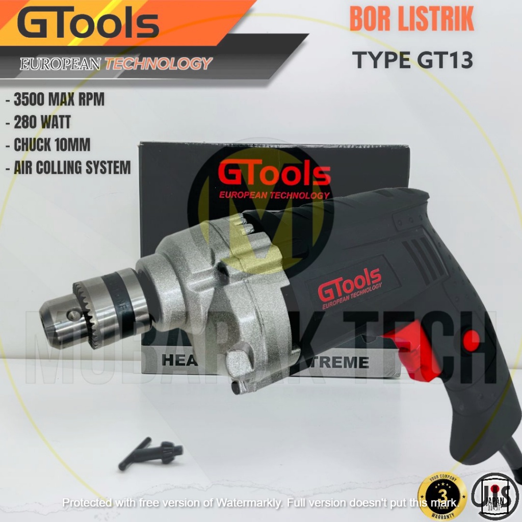 Mesin Bor Tangan Listrik GTools GT13 10mm 280W