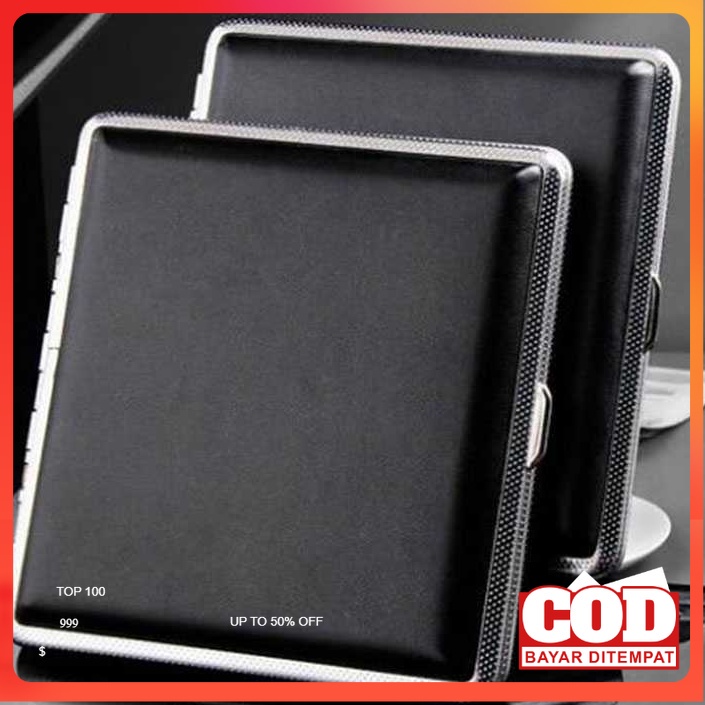 Kotak Bungkus Roko Kulit Elegan Metal + Leather Case Fashion Premium (Barang Unik) Box Roko - Kotak 
