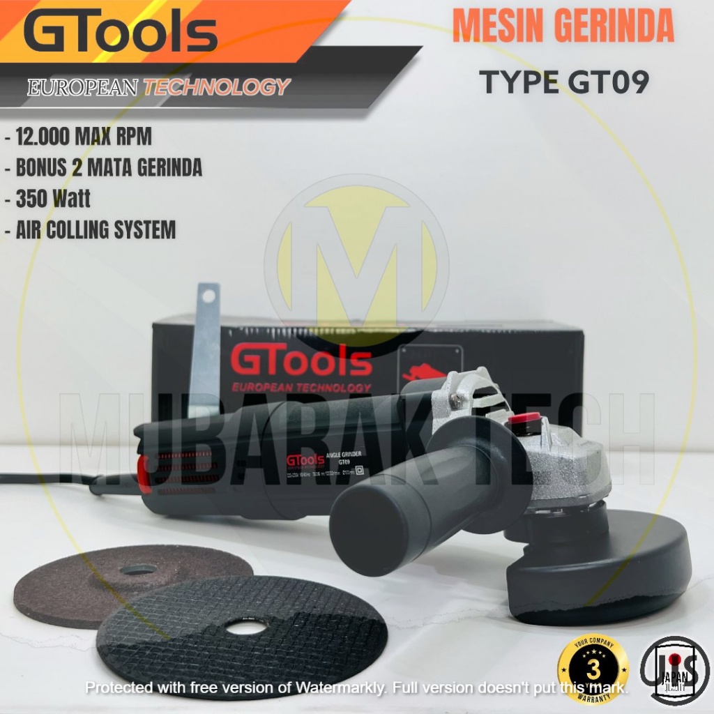 Mesin Gerinda Tangan Listrik GTools GT09 350W 11000RPM