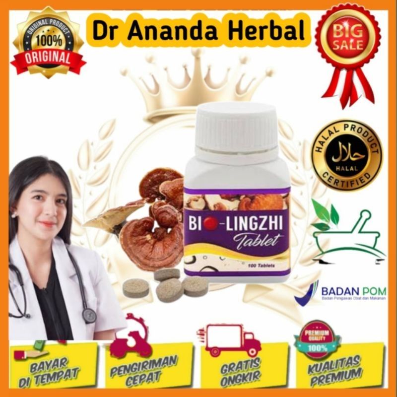 BIO LINGZHI ASLI - BIO LINGZHI ORIGINAL 100% HERBAL ALAMI | OBAT UNTUK KESEHATAN GINJALISI 60 KAPSUL