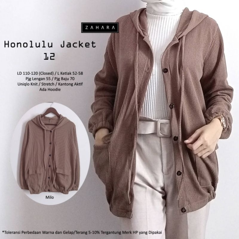 JAKET HONOLULU JACKET BY ZAHARA - BAHAN UNIQKLOO