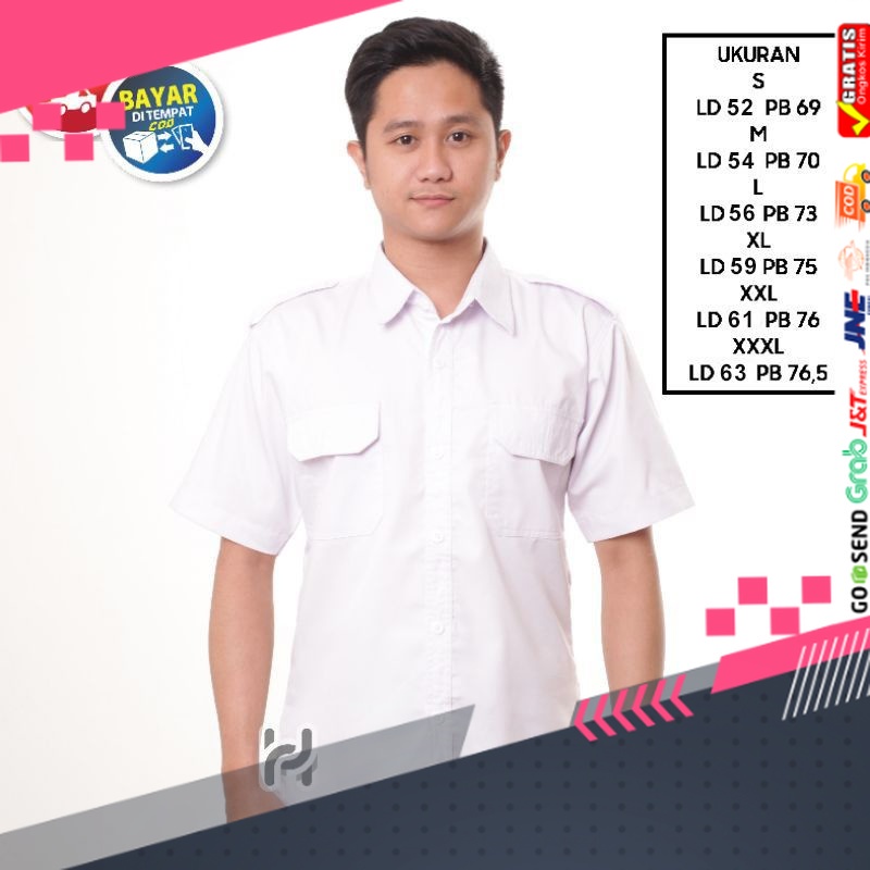 S M L XL XXL XXL UKURAN ALL SIZE //Kemeja Seragam Pns Putih Baju Kerja Atasan Pdh Pns Putih Kemeja K