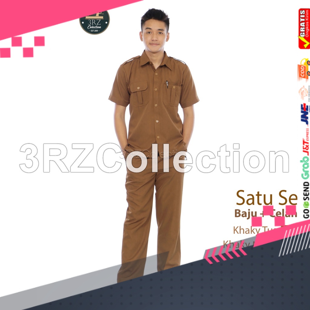 S M L XL XXL XXL UKURAN ALL SIZE //Seragam PNS Pemda Pria Baju Pdh Pegawai Negeri Seragam Asn Baju G