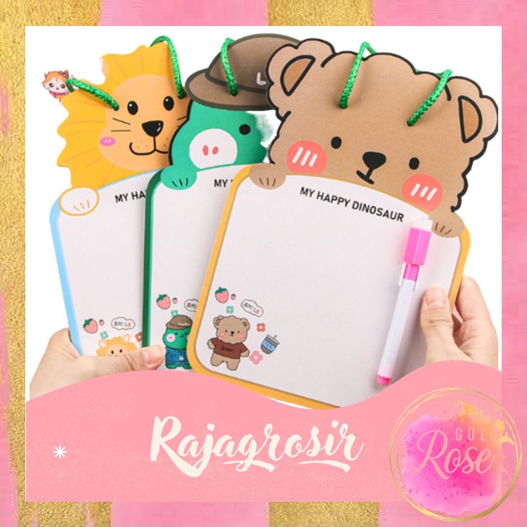 

ℛ - 5941 Papan Tulis Mini Anak Karakter Lucu / Papan Tulis Anak Free Spidol Bisa Dihapus Dan Tali Gantung / Papan Tulis Mini