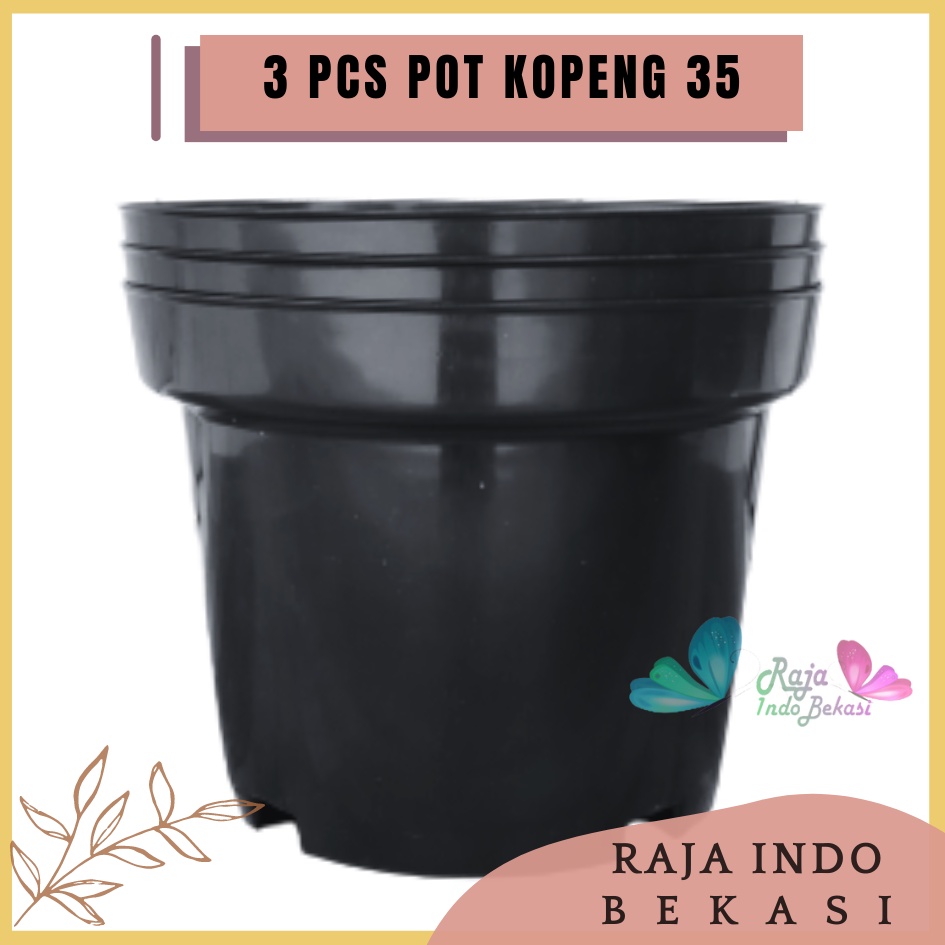 3pcs Pot Kopeng 35 Hitam Besar Jumbo Plastik Ukuran 40cm 50cm 70 cm 100cm Pot Putih Besar Jumbo