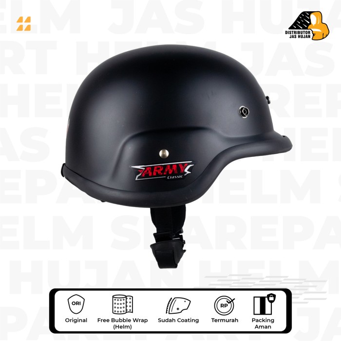Helm HBC Army Black Doff/ Helm Chips SNI HBC