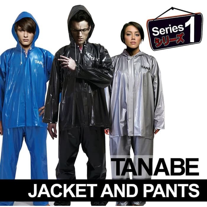 Jas Hujan PVC Tanabe S1 - Biru