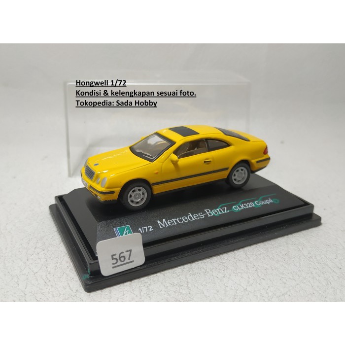HW1 Diecast Hongwell Cararama 1/72 Mercedes Benz CLK320 Coupe Kuning